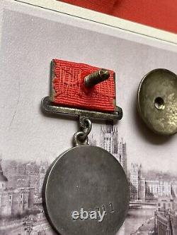 Médaille Badge Ordre en argent sterling de l'URSS de la Seconde Guerre mondiale.