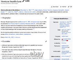 Médaille soviétique russe Ordre de l'Insigne d'Honneur 1944 RECHERCHE Académique arménienne