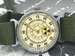 Men’s Soviet Watch Pobeda Radiation Troops Vintage Mechanical Russian Watch Urss