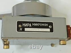 Microphone dynamique vintage USSR russe soviétique pour contrôleurs aériens NIRA