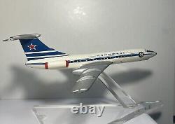 Modèle d'avion en métal de l'avion de ligne TU 134 A de l'Union soviétique, compagnie aérienne russe AEROFLOT URSS