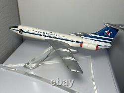 Modèle d'avion en métal de l'avion de ligne TU 134 A de l'Union soviétique, compagnie aérienne russe AEROFLOT URSS