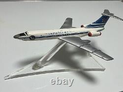 Modèle d'avion en métal de l'avion de ligne TU 134 A de l'Union soviétique, compagnie aérienne russe AEROFLOT URSS
