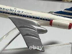 Modèle d'avion en métal de l'avion de ligne TU 134 A de l'Union soviétique, compagnie aérienne russe AEROFLOT URSS