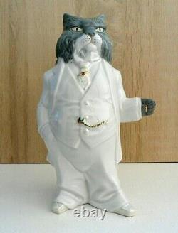 Monsieur chat figurine en porcelaine russe soviétique ukrainienne USSR vintage 5923