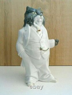 Monsieur chat figurine en porcelaine russe soviétique ukrainienne USSR vintage 5923