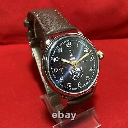Montre Mécanique Soviétique Wristwatch Russe Urss Vintage Wristwatch Jeu Olympique Pour Hommes