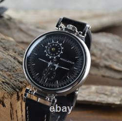 Montre Molniya Régulateur Mécanique PILOT Montre-bracelet Aviateur Russe Homme URSS Molnja