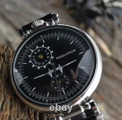 Montre Molniya Régulateur Mécanique PILOT Montre-bracelet Aviateur Russe Homme URSS Molnja