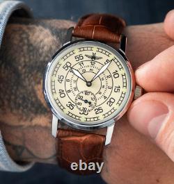 Montre Pobeda Aviateur Mécanique Homme Militaire Rare Vintage 20 Soviétique Russe URSS