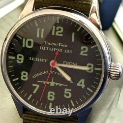 Montre Raketa Vintage Mécanique Tempête Aviateur URSS Russe Poignet Soviétique Homme