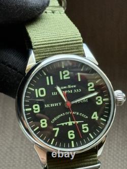 Montre Raketa Vintage Mécanique Tempête Aviateur URSS Russe Poignet Soviétique Homme