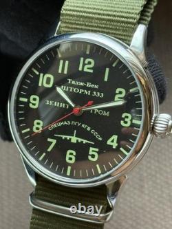 Montre Raketa Vintage Mécanique Tempête Aviateur URSS Russe Poignet Soviétique Homme