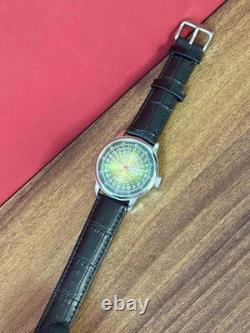 Montre Raketa automatique 24 h pour homme russe soviétique URSS Polar Day verte