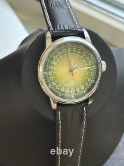 Montre Raketa automatique 24 h pour homme russe soviétique URSS Polar Day verte