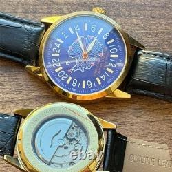 Montre Raketa mécanique 24h Antarctique russe jour homme soviétique rare URSS dorée