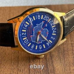 Montre Raketa mécanique 24h Antarctique russe jour homme soviétique rare URSS dorée Montre Raketa mécanique 24h Antarctique russe jour homme soviétique rare URSS dorée