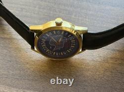 Montre Raketa mécanique 24h Antarctique russe jour homme soviétique rare URSS dorée