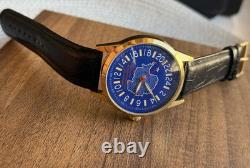 Montre Raketa mécanique 24h Antarctique russe jour homme soviétique rare URSS dorée