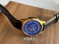 Montre Raketa mécanique 24h Antarctique russe jour homme soviétique rare URSS dorée
