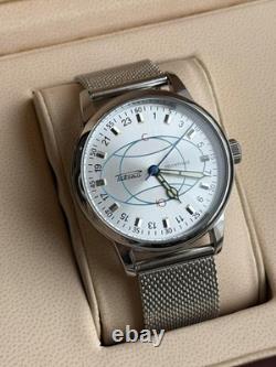 Montre Rakets 24h Mécanique Poignet Polar Argent Hommes NOUVEAU Russe Soviétique URSS Bracelet
