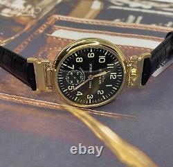 Montre Vintage Molniya mécanique soviétique russe de l'URSS Molnija pour homme avec bracelet en cuir