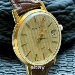 Montre Vintage Poljot Mécanique Date URSS Russe Soviétique Deluxe pour Homme 2614 Rare