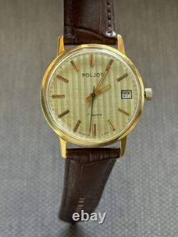 Montre Vintage Poljot Mécanique Date URSS Russe Soviétique Deluxe pour Homme 2614 Rare