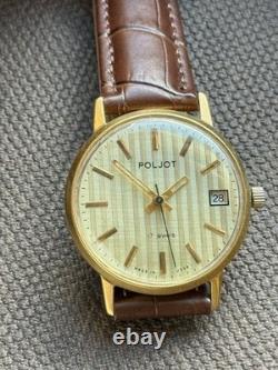 Montre Vintage Poljot Mécanique Date URSS Russe Soviétique Deluxe pour Homme 2614 Rare