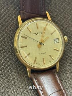 Montre Vintage Poljot Mécanique Date URSS Russe Soviétique Deluxe pour Homme 2614 Rare