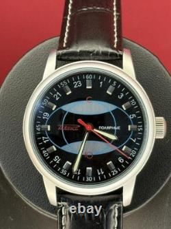 Montre Vintage Raketa 24h Automatique Poignet Homme Russe Soviétique URSS Bracelet Polaire