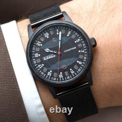 Montre Vintage Raketa 24h Automatique Poignet Homme Russe Soviétique URSS Jour Polaire
