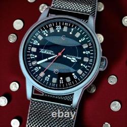 Montre Vintage Raketa 24h Automatique Poignet Homme Russe Soviétique URSS Jour Polaire