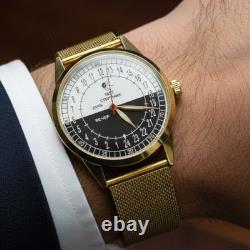 Montre Vintage Raketa 24h Automatique Poignet Homme Russe Soviétique URSS Sputnik Jour