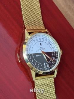 Montre Vintage Raketa 24h Automatique Poignet Homme Russe Soviétique URSS Sputnik Jour
