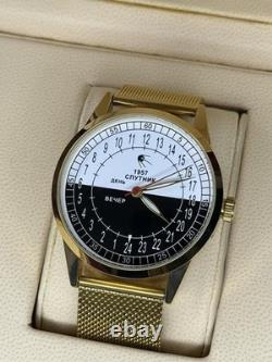 Montre Vintage Raketa 24h Automatique Poignet Homme Russe Soviétique URSS Sputnik Jour