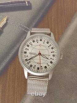 Montre Vintage Raketa 24h Polar Automatique pour Homme Russe Cadran Soviétique Rare de l'URSS des années 20