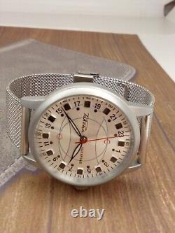 Montre Vintage Raketa 24h Polar Automatique pour Homme Russe Cadran Soviétique Rare de l'URSS des années 20