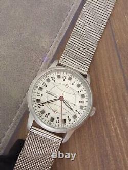 Montre Vintage Raketa 24h Polar Automatique pour Homme Russe Cadran Soviétique Rare de l'URSS des années 20