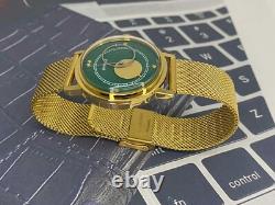 Montre Vintage Raketa Mécanique Lune Soleil Copernic Soviétique URSS Russe Homme Dorée