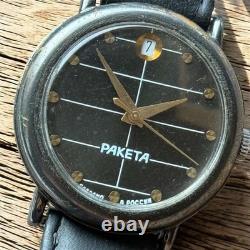 Montre Vintage Raketa Mécanique Poignet Homme Russe Soviétique URSS Jour Rare Ancienne