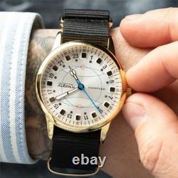 Montre Vintage Rakets 24h Mécanique Poignet Polaire Hommes Russe Soviétique URSS Bracelet