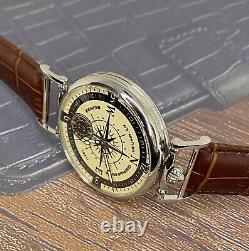 Montre boussole mécanique Vintage Molniya pour homme de l'URSS soviétique russe avec bracelet Nato