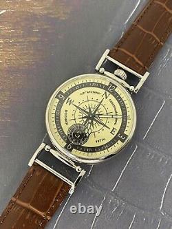 Montre boussole mécanique Vintage Molniya pour homme de l'URSS soviétique russe avec bracelet Nato