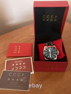 Montre-bracelet CCCP Alfa 200 Diver CP-7081-11 Noir Russe URSS Acier Inoxydable