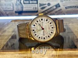 Montre-bracelet mécanique 24h pour homme, russe soviétique URSS Polar Golden Raketa  
  <br/> 