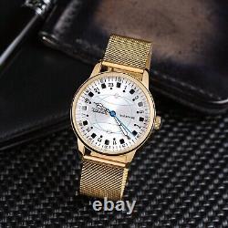 Montre-bracelet mécanique Vintage Raketa 24h Polar pour homme rare de l'Union soviétique russe URSS