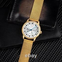 Montre-bracelet mécanique Vintage Raketa 24h Polar pour homme rare de l'Union soviétique russe URSS