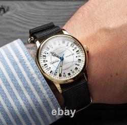 Montre-bracelet mécanique russe soviétique vintage Raketa 24h Polaire pour hommes de l'URSS, rare