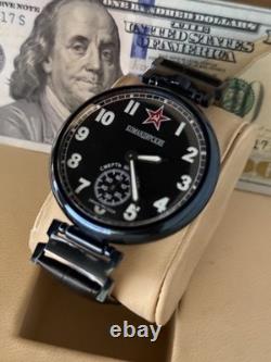 Montre-bracelet mécanique soviétique pour homme Molniya Commandant, étoile russe, URSS